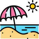 en la playa